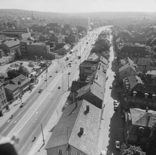 Juri-Gagarin-Ring in der Erfurter Altstadt : Blickrichtung Südwesten zur Kreuzung Lachsgasse