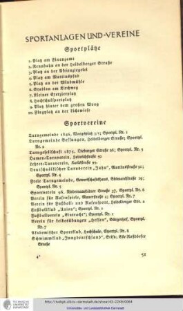 Sportanlagen und Vereine