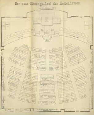 Der neue Sitzungs-Saal des Herrenhauses am 18. Oktober 1884