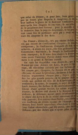 Discours à la Tribune des Amis de la Liberté & de l'égalité de la Ville de Tournay, á la Séance du Vendredi 25 Janvier 1793, an second de la République