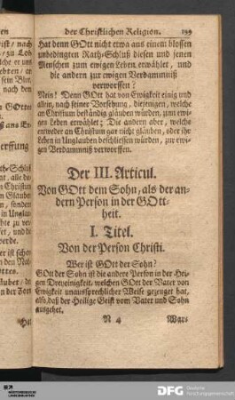 Der III. Articul.