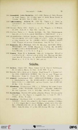 Städte (Nr. 1008-1292)
