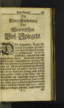 Die Dritte Abtheilung Des Ninivitischen Buß-Spiegels.