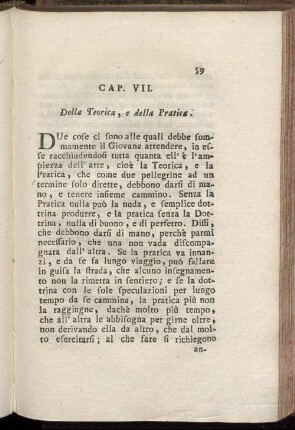 VII. Della Teorica, e della Pratica