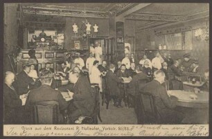 Ansichtskarte „Gruss aus dem Restaurant R. Holleufer“, Yorckstraße 85-86