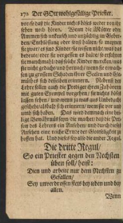 Die dritte Regul/