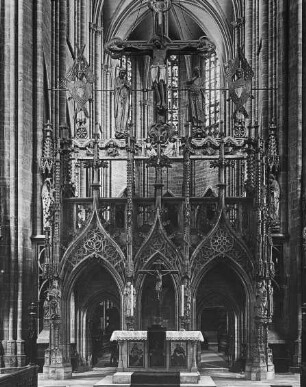 Halberstadt, Dom St. Stephanus und St. Sixtus, Lettner und Triumphkreuzgruppe