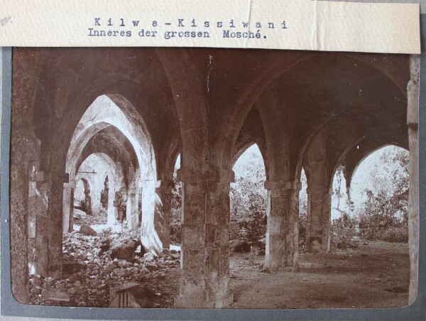 Kilwa-Kissiwani. Interior of the large mosque