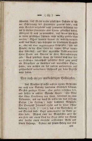 Von noch einigen merkwürdigen Geschöpfen