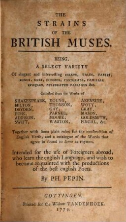 The Strains of the British Muses