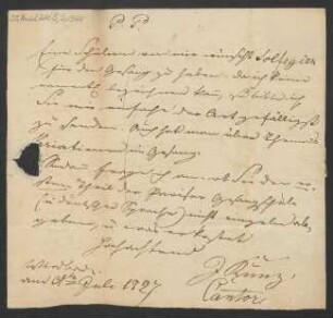 Brief an B. Schott's Söhne : 31.07.1827