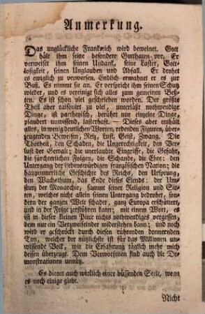 Gänzlicher Umsturz Frankreichs