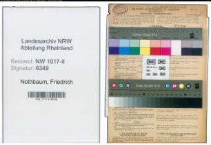 Entnazifizierung Friedrich Nothbaum , geb. 31.01.1890 (Automateneinsteller)