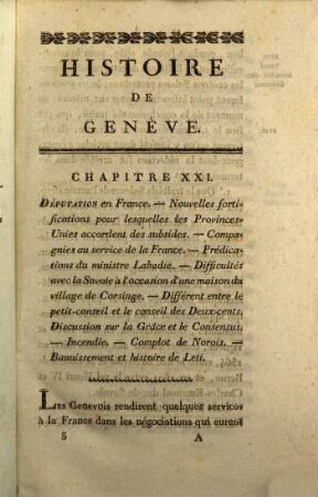 Histoire de Genève. 3. - 487 S.