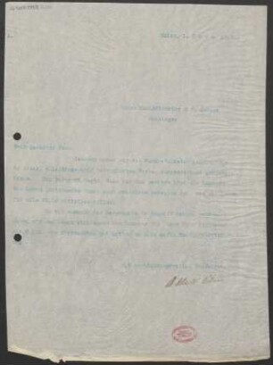 Brief an Alfons Abbass : 01.03.1910