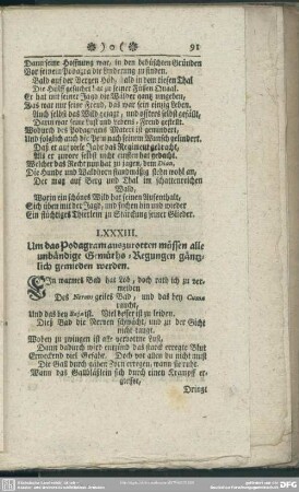 LXXXIII. Um das Podagram auszurotten müssen alle unbändige Gemüths-Regungen gäntzlich gemieden werden