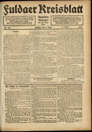 Ausgabe vom Freitag, den 06. Juni 1919.