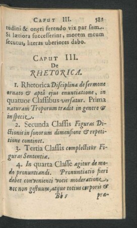 Caput III. De Rhetorica.