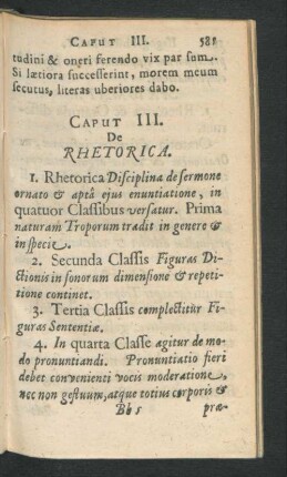 Caput III. De Rhetorica.