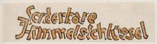 Sonderbare Himmelsschlüssel. Bucheinbandentwurf für Til Brugman