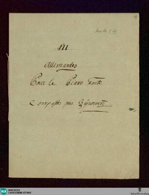 12 Allemandes - Don Mus.Ms. 579 : pf