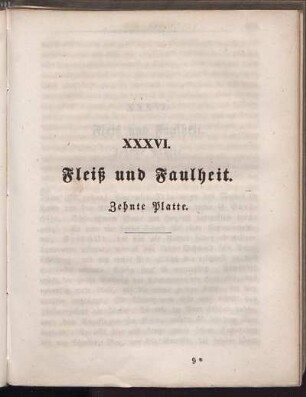 XXXVI. Fleiß und Faulheit. Zehnte Platte.