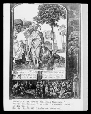 Breviarium Grimani — Johannes predigt in der Wüste