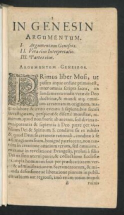 In Genesin Argumentum.