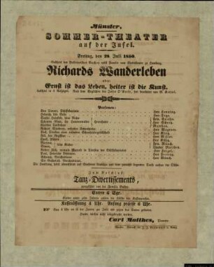 Richards Wanderleben oder: Ernst ist das das Leben, heiter ist die Kunst