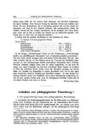 Leitsätze zur pädagogischen Forschung