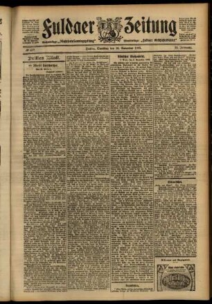 Zweite Ausgabe vom Montag, den 12. November 1906.