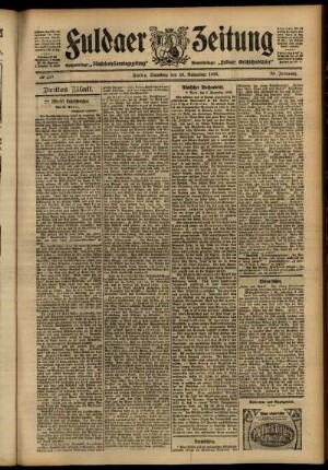 Zweite Ausgabe vom Montag, den 12. November 1906.