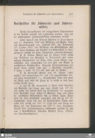Vorschriften für Schmieröle (und Schmiermittel)