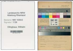 Entnazifizierung Wilhelm Ellinghaus , geb. 05.12.1901 (Landwirt)