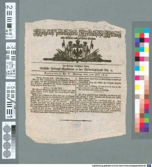 Königlich privilegirte Berlinische Zeitung von Staats- und gelehrten Sachen. Extrablatt. 1815,6, 1815,6 (7. Juli)