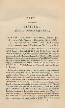 Chapter I. Physical geography, lithology, &c.