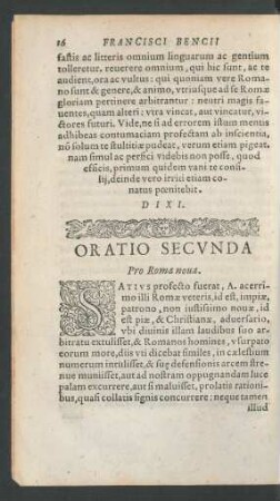 Oratio Secunda.
