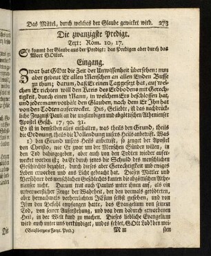 273-290, Die zwanzigste Predigt