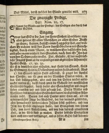 273-290, Die zwanzigste Predigt