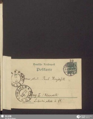 [dopisnica wot: Bogumił Šwjela, 20.12.1899]