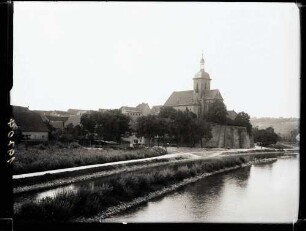 Ortsansicht mit Regiswindiskirche, Foto: Schuster Juli 1912