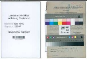 Entnazifizierung Friedrich Brockmann , geb. 02.11.1901 (Arbeiter)