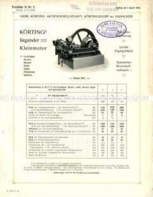 Liegender Kleinmotor