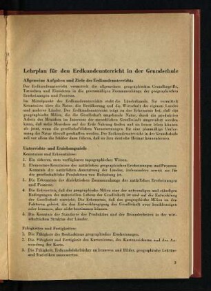 Unterrichts- und Erziehungsziele
