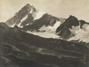 Österreich. Kärnten/ Osttirol. Ansicht des Großglockner (3.798 m), dem höchsten Berg Österreichs vom Berger Törl, einem Bergsattel, aus gesehen