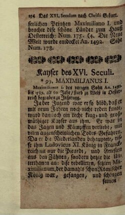 Kayser des XVI. Seculi