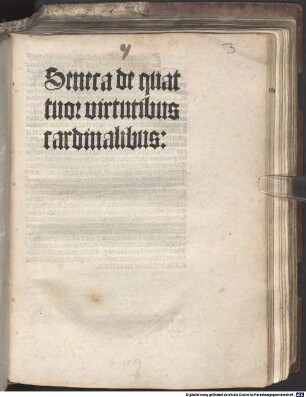 Seneca de quattuor virtutibus cardinalibus