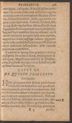 Caput XII. De Quinto Praecepto.