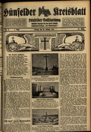 Zweite Ausgabe vom Samstag, den 20. Februar 1932.