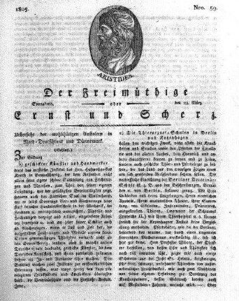 Nro. 59, Sonnabend, den 23. März 1805